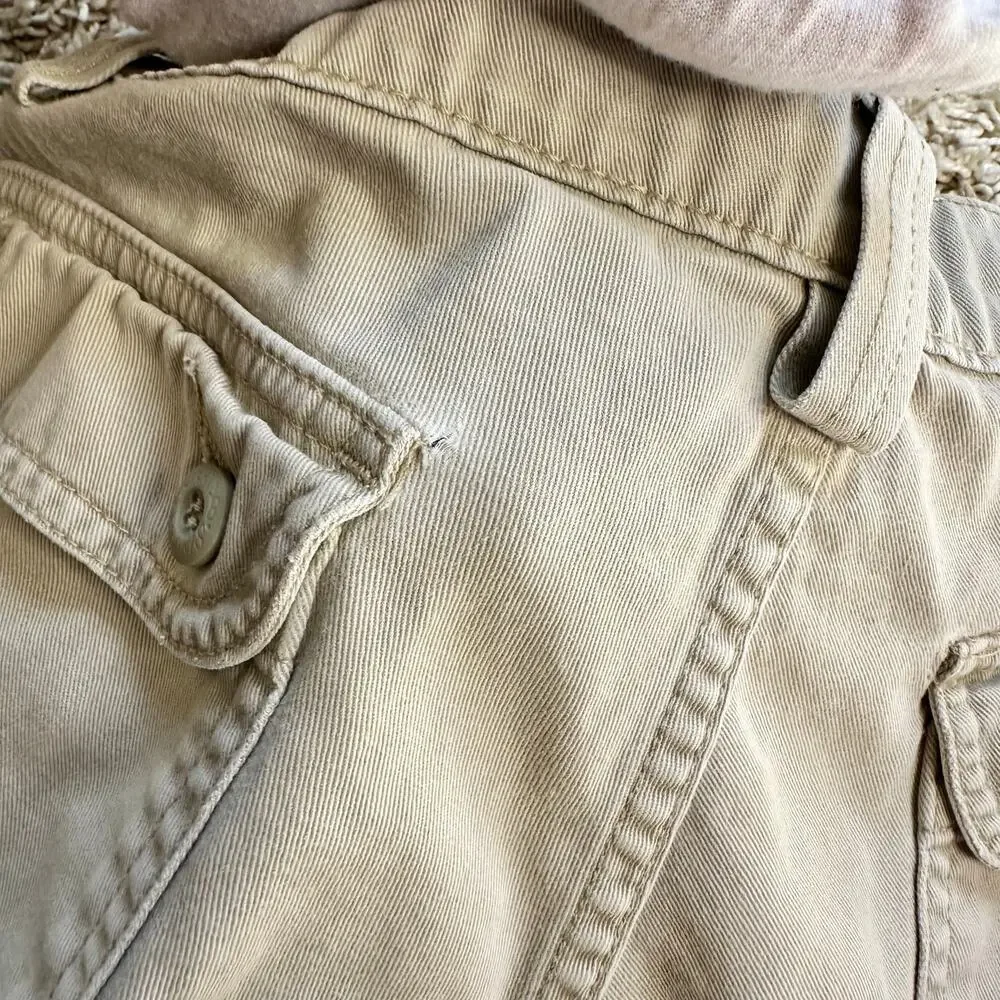 Vintage 90s Levi’s Silver Tab Beige Multi Pocket Cargo Shorts Men’s Size 33